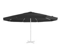 Vidaxl Tissu De Remplacement Pour Parasol D'extérieur Noir 500 Cm Noir