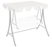 vidaXL Vervangingsluifel voor schommelbank 150/130x105/70 cm wit312109 Blanc G