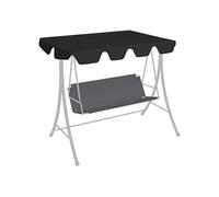 vidaXL Vervangingsluifel voor schommelbank 150/130x105/70 cm zwart312106