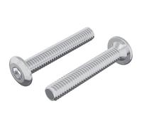 vidaXL Vis à Tête Bloquée 2 pcs Argenté M6 x 35 mm Acier