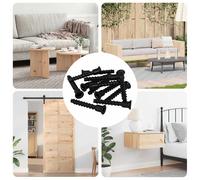 vidaXL Vis à tête de capuchon à douille 3072 pcs Noir 10 x 40 mm Fer