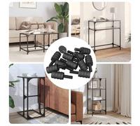 vidaXL Vis de Décalage 12 pcs Noir M4 Caoutchouc et Acier