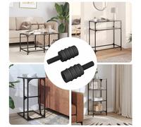 vidaXL Vis de Décalage 2 pcs Noir M4 Caoutchouc et Acier