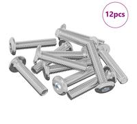 vidaXL Vis de verrou Uni 12 pcs Argenté M6 x 30 mm Acier