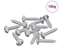 vidaXL Vis en bois 10976 pcs Argenté Acier