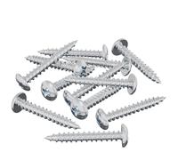 vidaXL Vis en Bois 12 pcs Argenté M4 x 28 mm Fer, Durable, Fixation Bois, Clou Auto-perceur, vis à tête Ronde, légère, Fer, Polyvalente, Outil d'assemblage