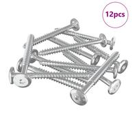 vidaXL Vis en bois 12 pcs Argenté M6 x 70 mm Acier
