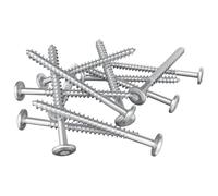 vidaXL Vis en Bois 12 pcs Argenté M6 x 70 mm Acier, Vis pour Salon, Bois pour Meubles, Attaches précises, durables pour l'extérieur, Assemblage de projets de Jardin