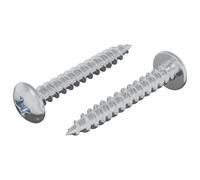 vidaXL Vis en Bois 2 pcs Argenté M4 x 28 mm Fer, Durable, Fixation Bois, Clou Auto-perceur, vis à tête Ronde, légère, Fer, Polyvalente, Outil d'assemblage