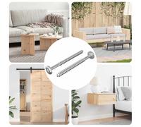 vidaXL Vis en Bois 2 pcs Argenté M6 x 70 mm Acier, Vis pour Salon, Bois pour Meubles, Attaches précises, durables pour l'extérieur, Assemblage de projets de Jardin