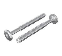 vidaXL Vis en Bois 2 pcs Argenté M6 x 70 mm Acier, Vis pour Salon, Bois pour Meubles, Attaches précises, durables pour l'extérieur, Assemblage de projets de Jardin