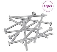 vidaXL Vis pour meubles 12 pcs Argenté M6 x 120 mm Acier