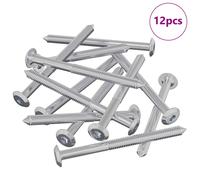 vidaXL Vis pour Meubles 12 pcs Argenté M6 x 85 mm Acier, Assemblage de Meubles, vis Solides, matériel Anti-Rouille, Fixations fiables, intérieur, Argent Mat, Usage général