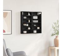 Vidaxl Vitrine Cabinet Noir Chêne 60x8,5x58 Cm Bois D'ingénierie