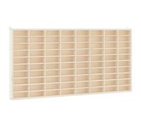 vidaXL Vitrine murale de collection en bois 80 compartiments 80 x 4,5 x 40,5 cm Multicolore