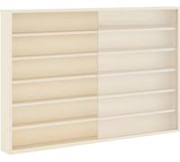 vidaXL Vitrine de collection en bois avec étagère Marron 80 x 8,5 x 54 cm Contreplaqué