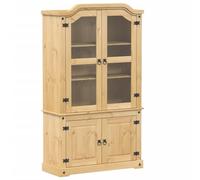vidaXL Vitrine en verre Corona 103,5x42x180 cm bois de pin massif, armoire, armoire avec portes vitrées, vitrine avec portes