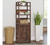 vidaXL Vitrine Marron foncé 46x24x140 cm Bois massif de Paulownia 338506