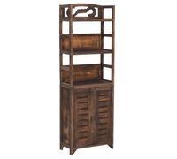 Vidaxl Vitrine Marron Foncé 46x24x140 Cm Bois Massif De Paulownia Marron