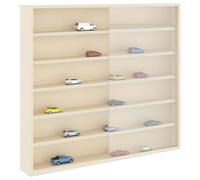 vidaXL Vitrine Murale avec étagère Beige 60 x 8,5 x 54 cm Contreplaqué, Étagère Murale rectangulaire Moderne, Grand Espace de Rangement, Joli Cabinet Transparent