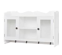 vidaXL Vitrine Murale Invisible avec étagère de Livre/DVD/Verre en MDF Blanc