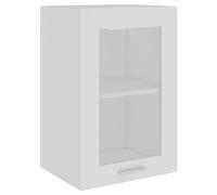 vidaXL Armoire en verre suspendue 802505 Blanc 40x31x60 cm Bois d'ingénierie
