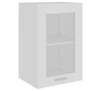 vidaXL Armoire en verre suspendue Blanc 40x31x60 cm Bois d'ingénierie 802505