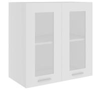 vidaXL Armoire en verre suspendue Blanc 60x31x60 cm Bois ingénierie 802521
