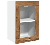 vidaXL Armoire en verre suspendue Lyon Bois d'ingénierie 40x31x60 cm Marron