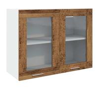 vidaXL Vitrine suspendue Lyon Bois ancien 80 x 31 x 60 cm Bois d'ingénierie Marron