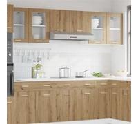 Vidaxl Armoire Vitrée Suspendue Chêne Artisanal 40x31x60 Cm