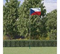 vidaXL Vlag met vlaggenmast TsjechiÃ« 5,55 m aluminium3147139 G