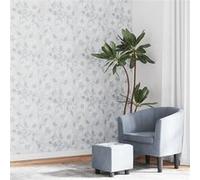 vidaXL Papier peint 3D motif de fleur gris