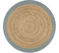 vidaXL Vloerkleed handgemaakt met olijfgroene rand 120 cm jute133681 Vert G