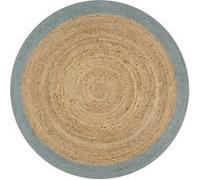 vidaXL Vloerkleed handgemaakt met olijfgroene rand 150 cm jute133682 Vert G