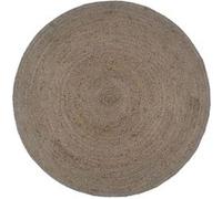 vidaXL Tapis fait à la main Jute Rond 180 cm Gris 343593