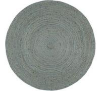 vidaXL Vloerkleed handgemaakt rond 210 cm jute olijfgroen343600 Vert G