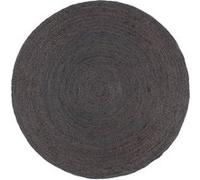 Vidaxl Tapis Fait À La Main Jute Rond 240 Cm Gris Foncé