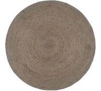 Vidaxl Tapis Fait À La Main Jute Rond 240 Cm Gris