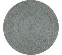 vidaXL Tapis rond en jute fait à la main – 90 cm – Vert olive