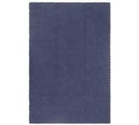 Rug Rectangular Navy Blue 63"x90.6" Cotton carpet floor mat cotton rug vidaXL