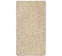 Tapis de séjour vidaXL Tapis shaggy antidérapant Crème 80x150 cm