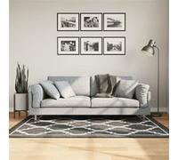 Vidaxl Tapis Lavable Noir Et Blanc 120x180 Cm Antidérapant