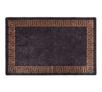 vidaXL Vloerkleed wasbaar anti-slip 80x150 cm zwart en goudkleurig337928 Noir G