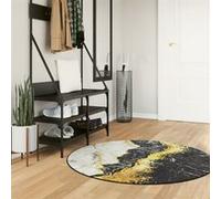 Tapis Lavable Antidérapant, Moquette de Sol, Carpette de Chambre à Coucher Salon Salle de Séjour, Moderne, Multicolore Ø 120 cm