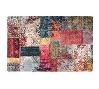 Vloerkleed wasbaar anti-slip patchwork 80x150 cm meerkleurig337964