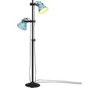 vidaXL Vloerlamp 25 W E27 25x25x90/140 cm verweerd blauw371846 Bleu G