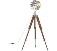 vidaXL Vloerlamp driepoot 165 cm massief mangohout 286113 Brun G