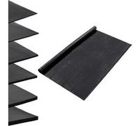 vidaXL Vloermat anti-slip 1 mm glad 1,2x5 m rubber143956 Noir G