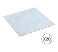 vidaXL Planches plancher autoadhÃ©sives 20 pcs PVC 1,86 mÂ² Marbre blanc